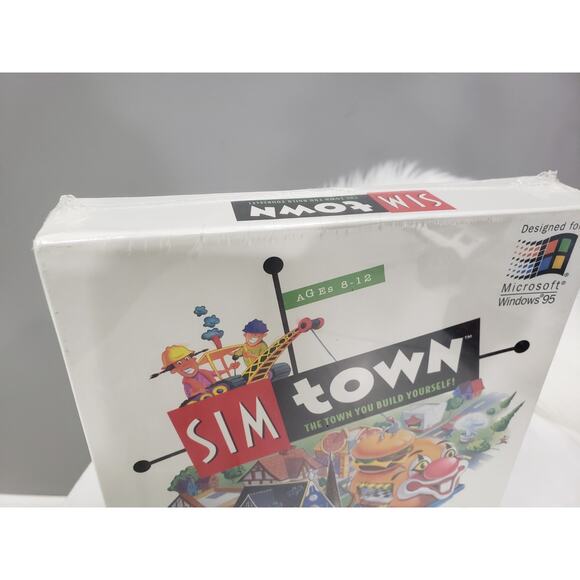 Sim Town Big Box Windows Mac PC CD Maxis COMPLETE Kids Game SimTown 1990’s - Picture 2 of 4